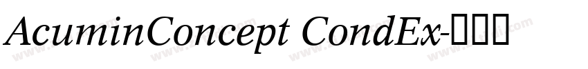 AcuminConcept CondEx字体转换